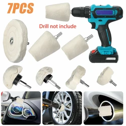 7 Pieces Polishing Wheel Kit With 1/4