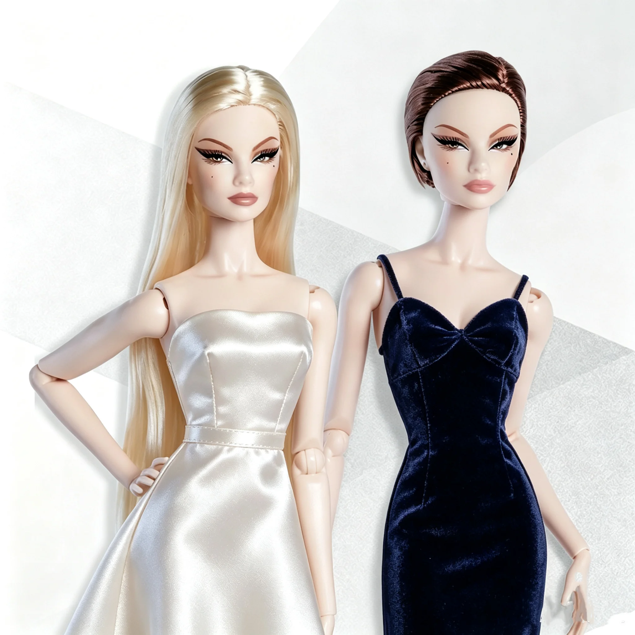 Xianxian New Face Supermodel doll / 32cm High doll with White Skin Golden Brown Hair / 12 Joint Movable Body + Head / 1/6 doll