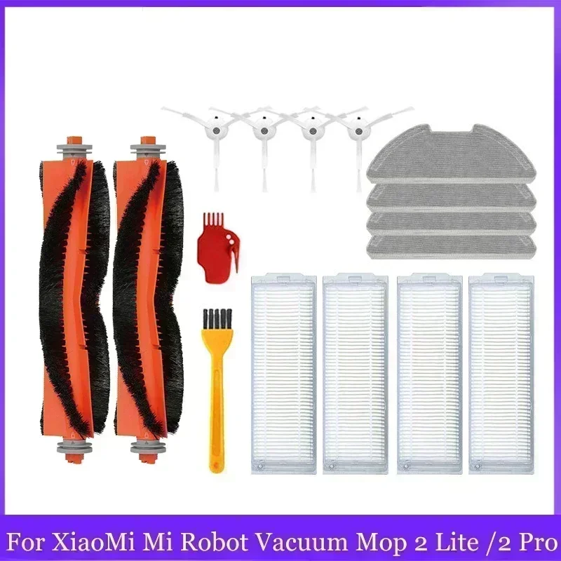 Untuk XiaoMi Mi Robot pel vakum 2 Pro / 2 Lite/MJSTL/Accessories sikat sisi utama Filter Hepa pel suku cadang Aksesori