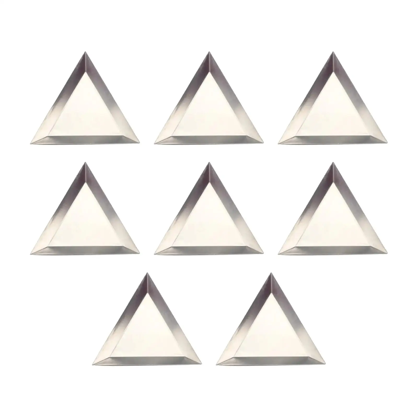 8 Pieces Triangle Sorting Trays Triangle Sorting Storage Plates Art Tray for Beading Rhinestones Gems Jewelery Making Painting