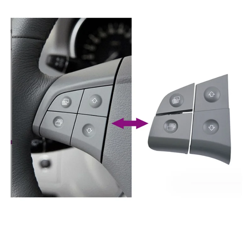 

Precisionn Car Steering Wheel Control Switch Button For Mercedes Benz W164 ML GL B/R-Class W251 W245 Grey Accessories