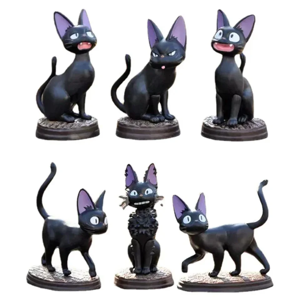 6pc Cartoon Zwarte Kat Jiji Gigi Figuur Pvc Actiemodel Set Zwarte Kat Hayao Miyazaki Figuur Speelgoed Kinderen Verjaardagscadeau