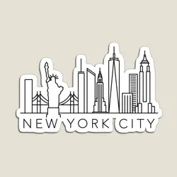 New York City Skyline Magnet Refrigerator Kids Children Stickers Magnetic Home Decor Colorful Baby Holder Funny