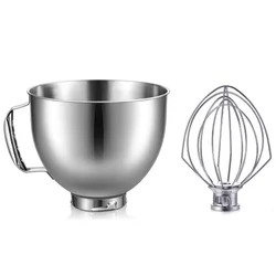 Mixer Bowl Eggbeater For Kitchenaid 4.5-5Quart Tilt Head Stand Mixer For Kitchenaid Mixer Bowl Dishwasher Safe