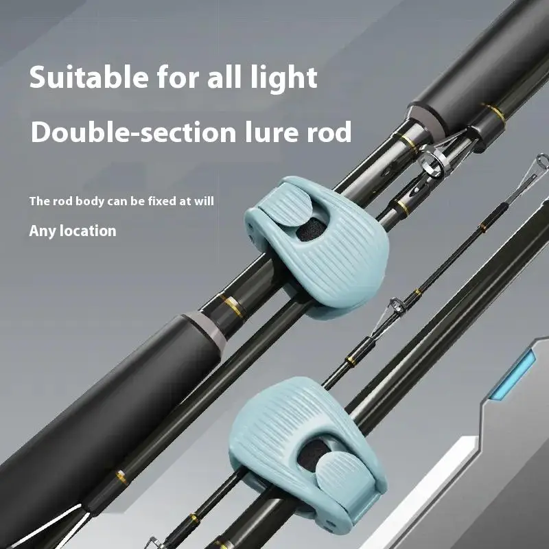 2/4/6 قطعة حامل قضيب الصيد المثبت كليب قصبة صيد خشبية حامل المدمجة تصميم الصيد رود المثبت حامل قضيب الصيد