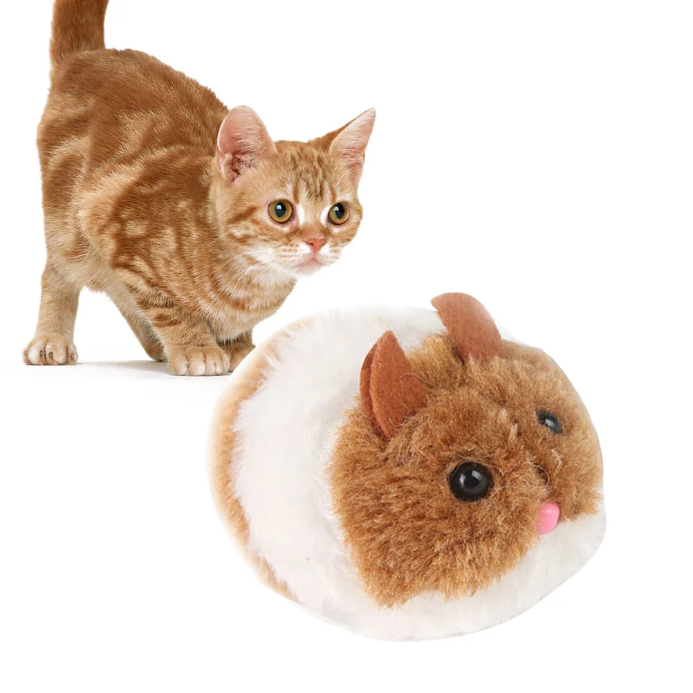 Cat Toy Mouse Pulling Chain Shake Interactive Pet Cat Toys Rat (Brown) Interactive Cat Toys Cat Toys Mice