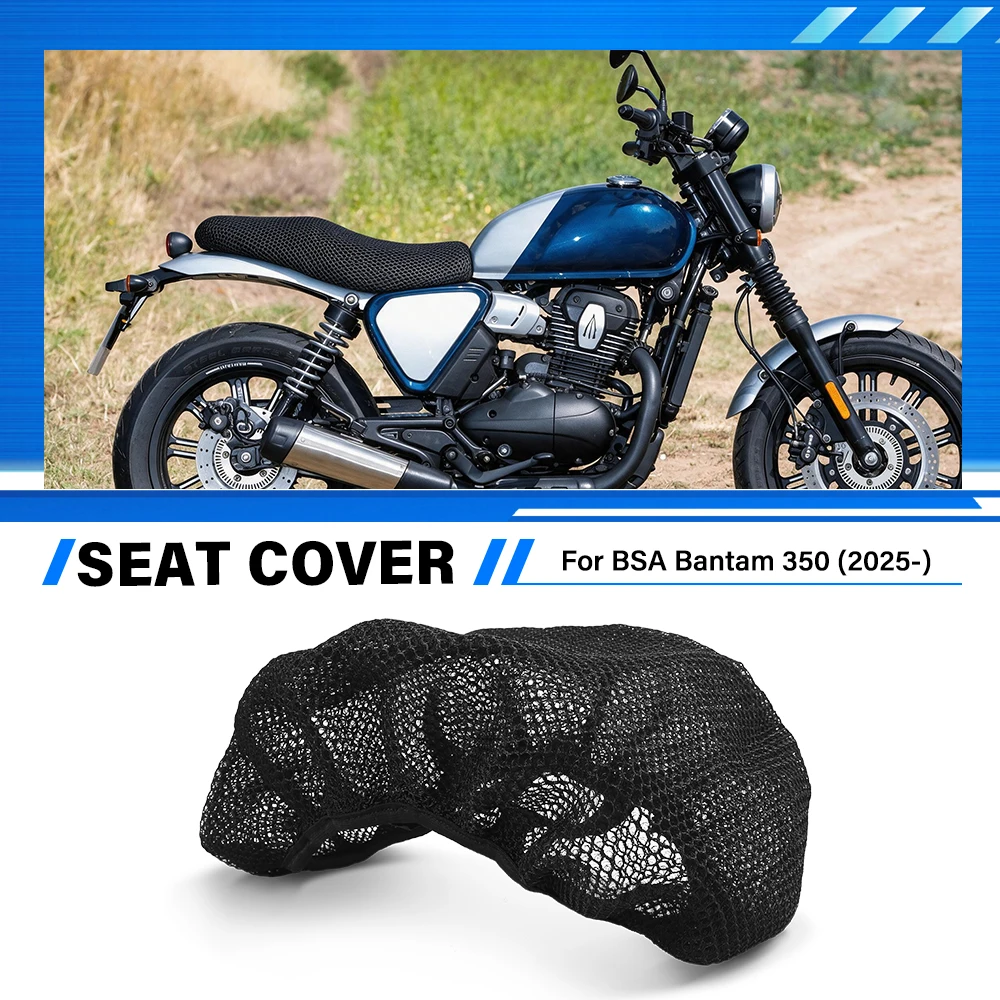 FOR BSA BANTAM 350 2025- Summer Cool 3D MESH MOTORCYCLE SEAT COVER Breathable Waterproof Seat Covers Motorcycle Accessories