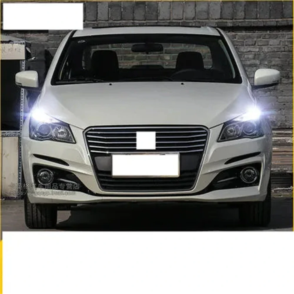 ไฟวิ่งกลางวัน LED สำหรับรถยนต์ Suzuki ciaz ALIVIO พร้อมไฟเลี้ยวสีเหลืองสีน้ำเงินไฟขับขี่กลางคืน2ชิ้น