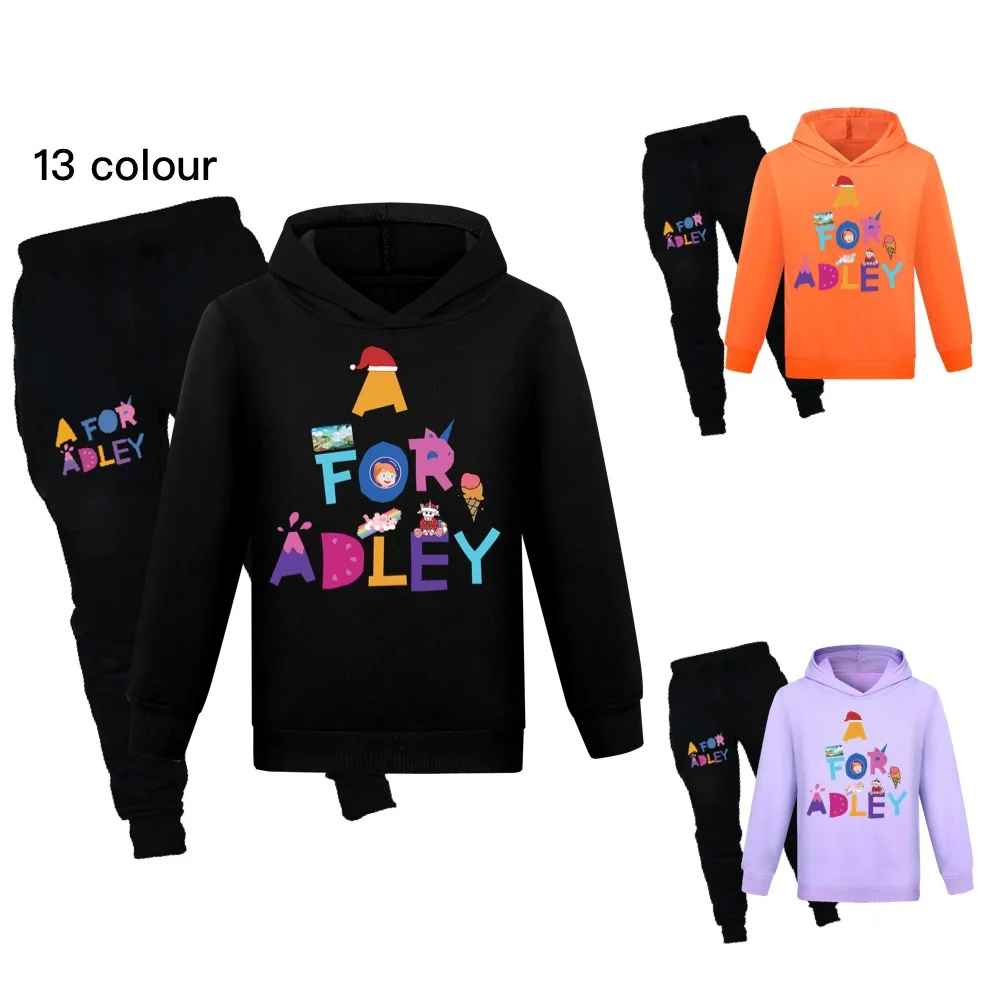 Autumn Boy Clothes Set Kids A for Adley Birthday Suit Girls Tracksuits Children Sport Suits Sweatshirt Hoodies Top+Pants Set