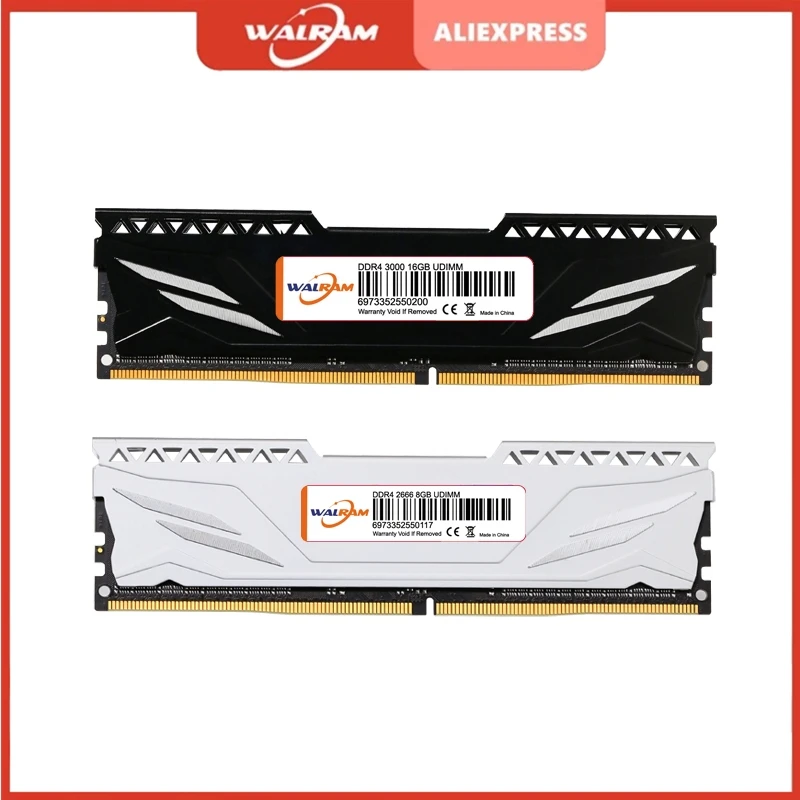 WALRAM memory ram ddr3 4gb 8gb ddr4 ram 16GB 32GB memoria ram 1600 1866 2400 2666 3200MHz Memory Desktop Dimm with Heat Sink