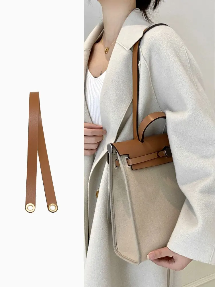 100% Genuine Leather Bag Strap For Hermes Herbag Shoulder Strap 110CM Modified Replacement Short Straps Bag Accessories