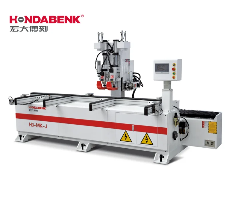 Efficiently Creates Lock Holes and Eyes Core Motor Component H3-MK-J Economical CNC Wooden Door Lock Hole Machine