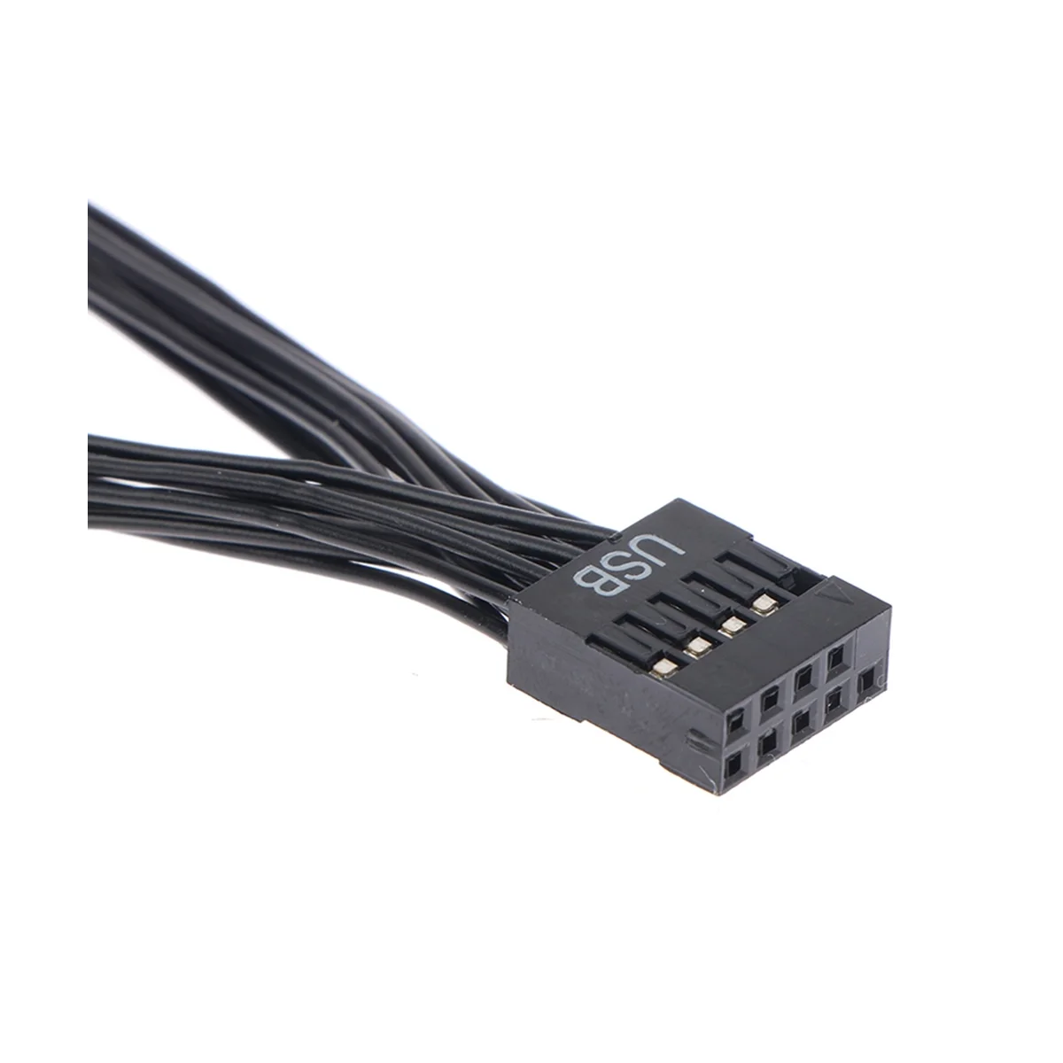 2 pz scheda madre del Computer cavo di prolunga USB 9 Pin 1 femmina a 2 maschio Y Splitter Audio HD cavo di prolunga per PC 10cm