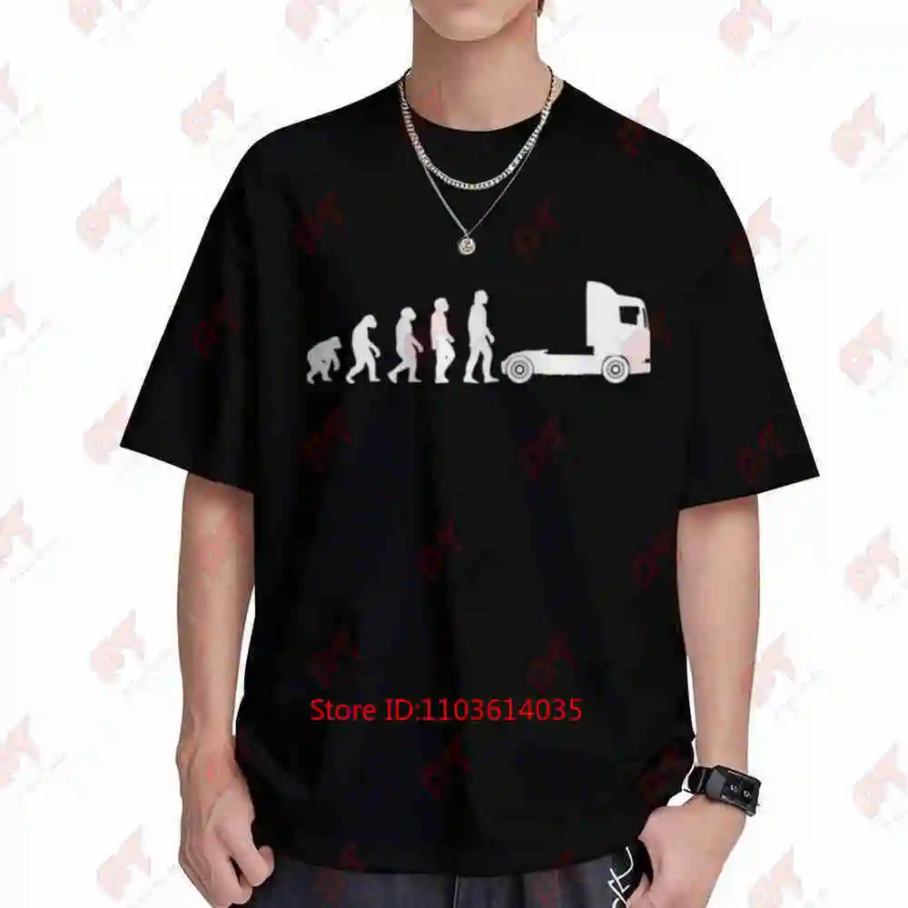 T-shirt à manches courtes Evolution Of Trucker Driver 100% coton