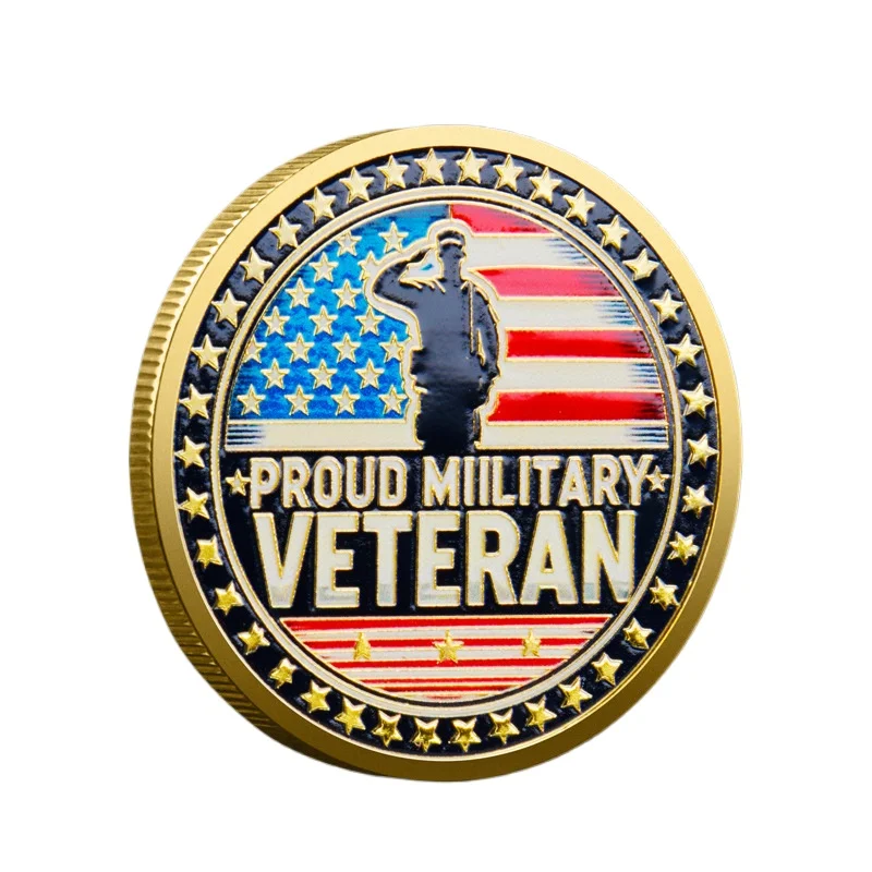 Proud Military Veterans Souvenir Coin U.S. Service Members Medals Military Collection Coins Creative Gift