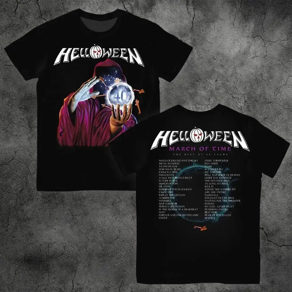 Heavy Metal Rock Band Helloween Printed T-shirt Street Hip-hop
