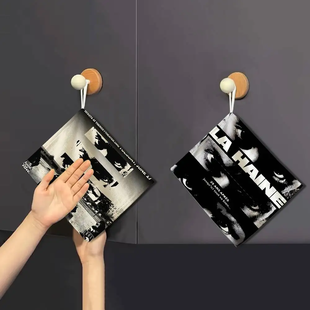 Crime Drama La Haine Reusable Hanging Kitchen Towel, Polyester Cotton Soft Fabric for Office Home Daily Life