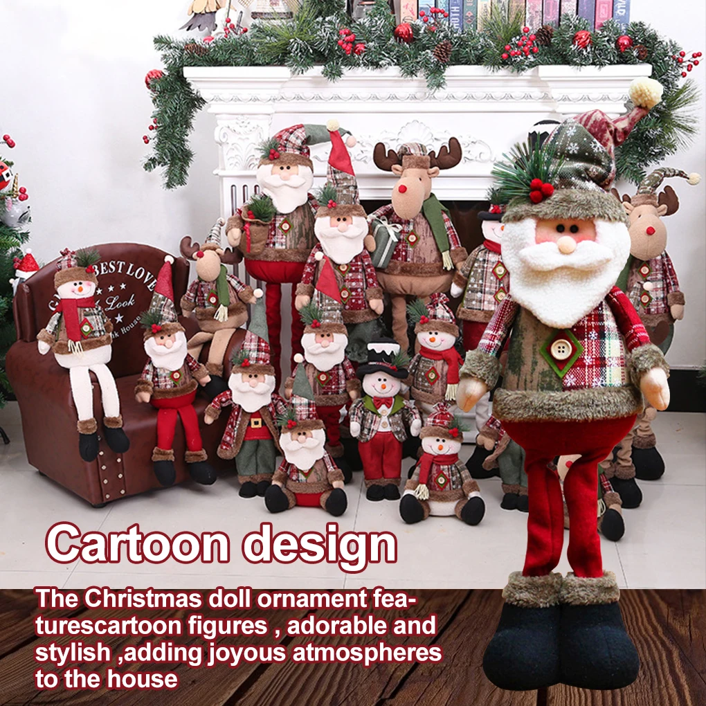 Lint Christmas Doll Portable Adorable Reusable House Restaurant Family Parties Holiday Shopwindow Decoration Festival