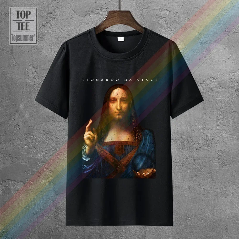 Salvator Mundi Leonardo Da Vinci T-Shirt New Style T-Shirt Broadcloth Cotton O Collar T-Shirt Summer Fashion