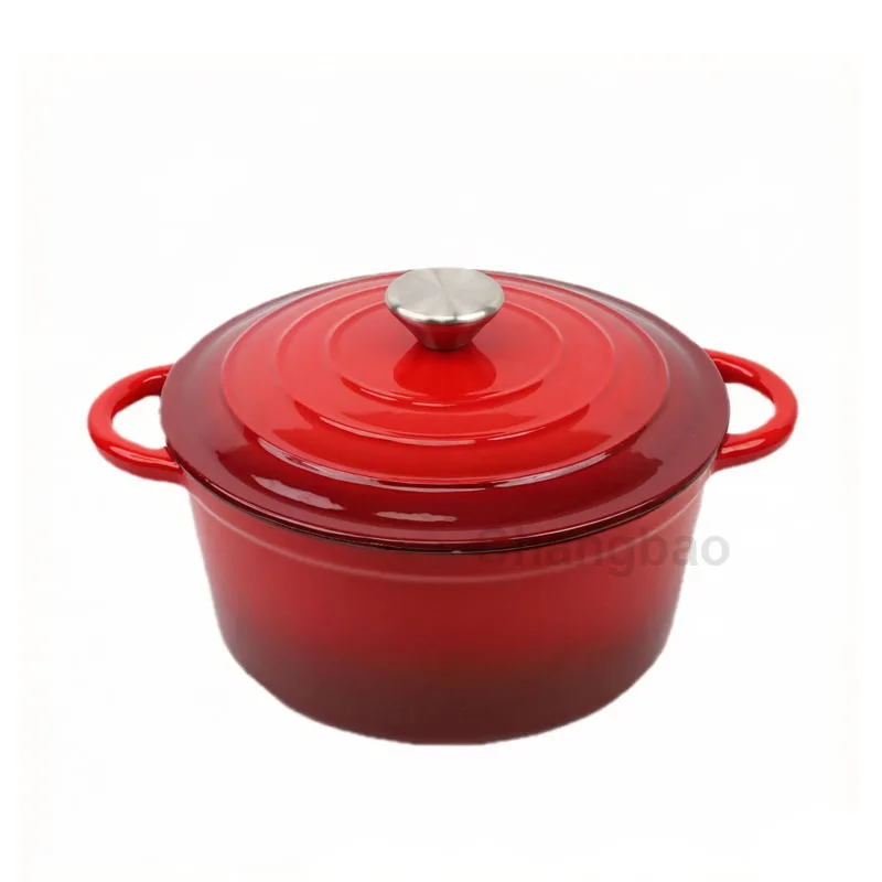 20cm/22cm/24cm Enameled Cast Iron Stew Pot 25cm Frying Pan Mltifunctional 4pcs Cookware Set