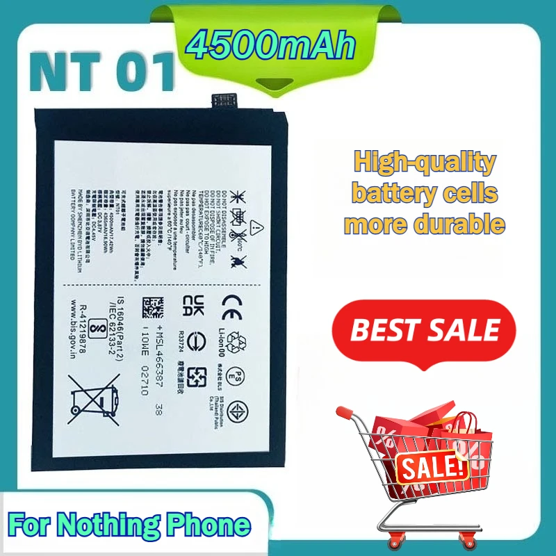 

NT01 Is Applicable To The Large-capacity Built-in Battery of Nothing Phone1 A 4500mAh Mobile Phone Battery