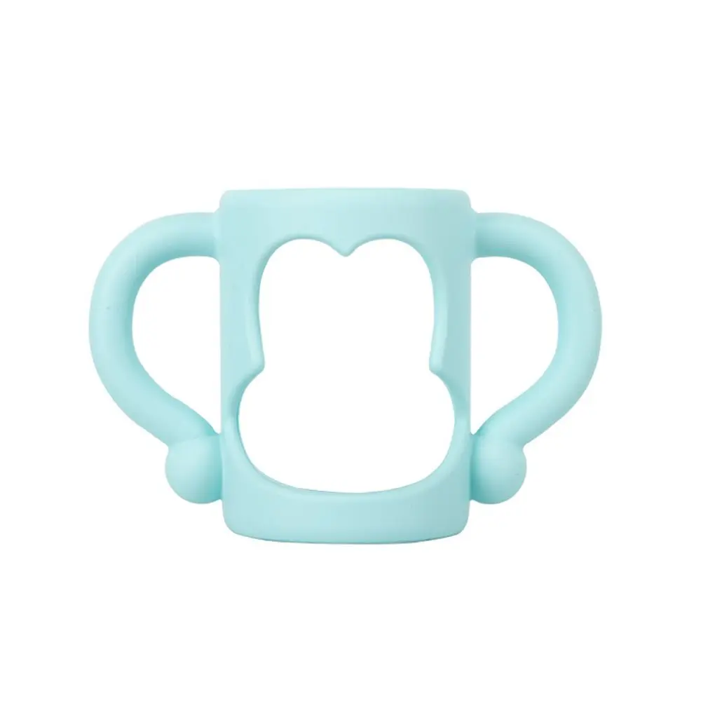 Soft Silicone Heat Resistant Baby Bottle Handles Universal Handle Feeding Bottles Accessories Wide Mouth Grip