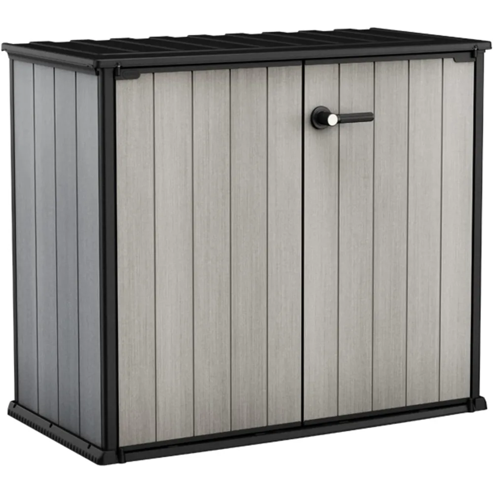 

Patio Store 4.6x4.0 ft.Resin Outdoor Storage Shed with Paintable and Drillable Walls for Customization-Perfect Grey Freight free