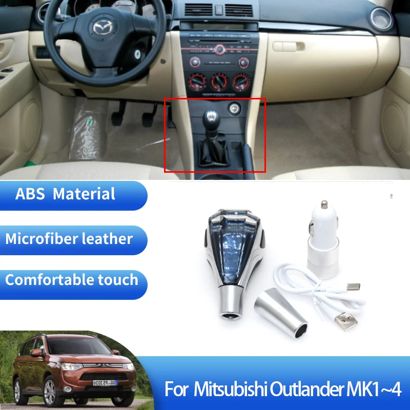 

Для Mitsubishi Montero Outlander Airtrek CU ZE ZF CW ZG ZH GF GG ZG ZK ZL GM GN ZM MK1~4 2001~2024 Шаровая ручка Crystal Shifter