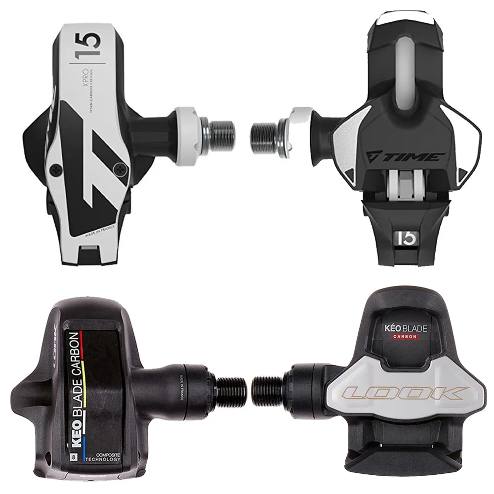 Road bike pedal carbon fiber titanium shaft pedal self-locking with locking plate