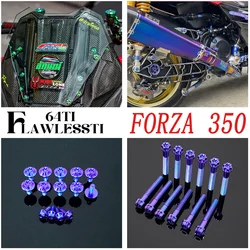 FLAWLESSTI Gr5 Titanium Bolt Brake Clutch Lever Disc CVT Box Rear Swing Arm Exhaust Pipe Bolt For Honda Forza 350