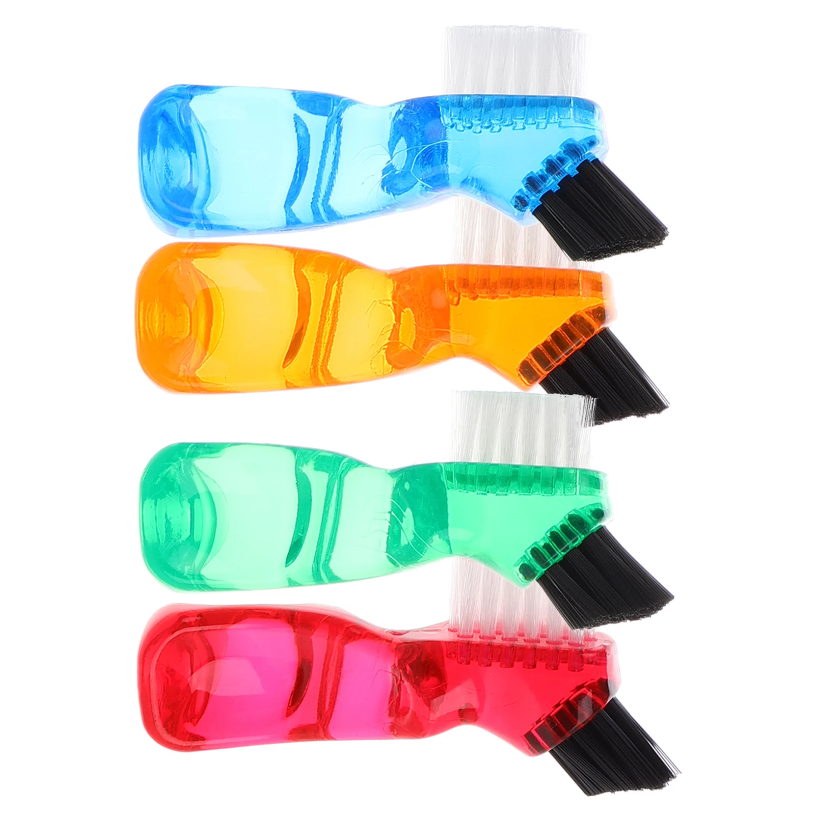 

4pcs Denture Brush Double-Sided Multi-Layered Bristles Hard Handle Toothbrush For Denture Cleaning Dental