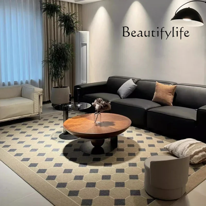 Mesa de Café Moderna N44 para Sala de Estar, Mesa Redonda de Madeira Luxuosa Nórdica, Mesa Auxiliar Minimalista e Única para Móveis de Casa