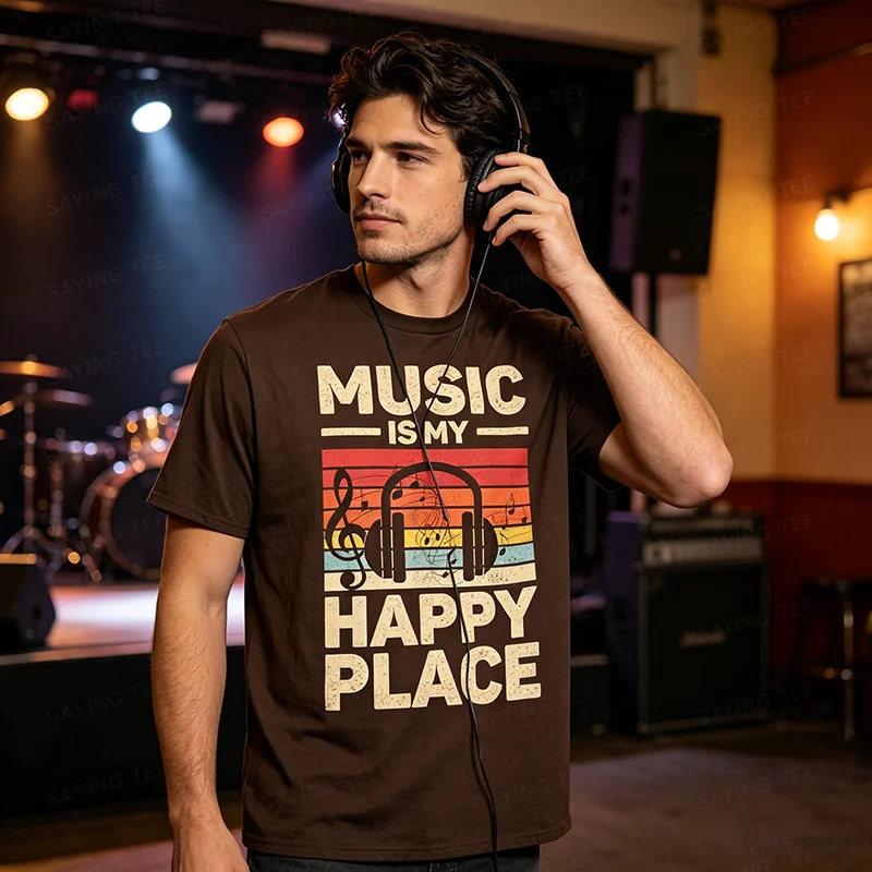 Musik ist mein Glück. Musiker-Outfit. EDM-Musikliebhaber. DJ-T-Shirt. Y2k Rock Streetwear Kleidung. Humor. Konzertbesucher. T-Shirt Geschenk. – Detail 3