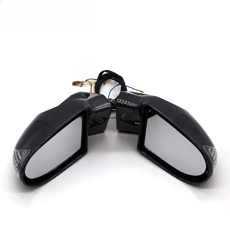 Car modified rearview mirror, universal type, carbon pattern electric/manual rearview mirror view 2