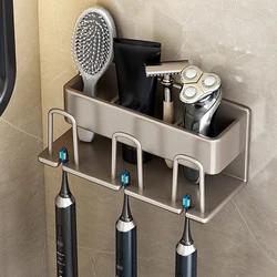 Wall Mop Holder Rack Punch-free Bathroom Towel Mop Support Sweeping Brush Hook Self-adhesive Stand Suction Traceless Hook