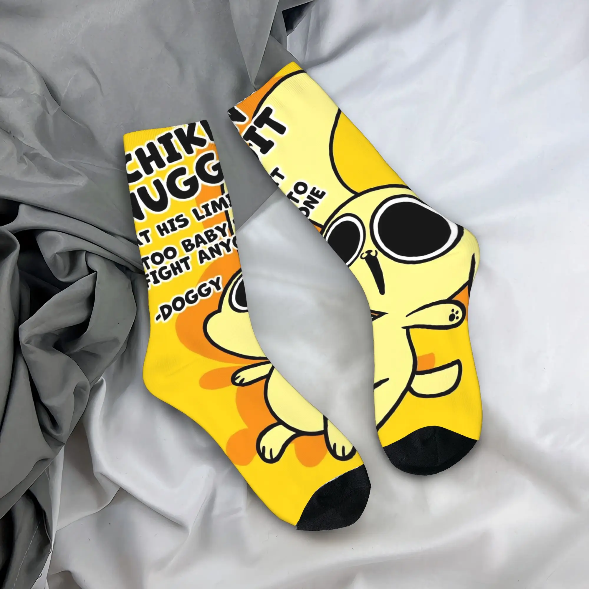 

Chikn Nuggit носки с героями мультфильмов аниме, винтажные чулки, мужские мягкие уличные носки, весенние нескользящие носки с графическим рисунком