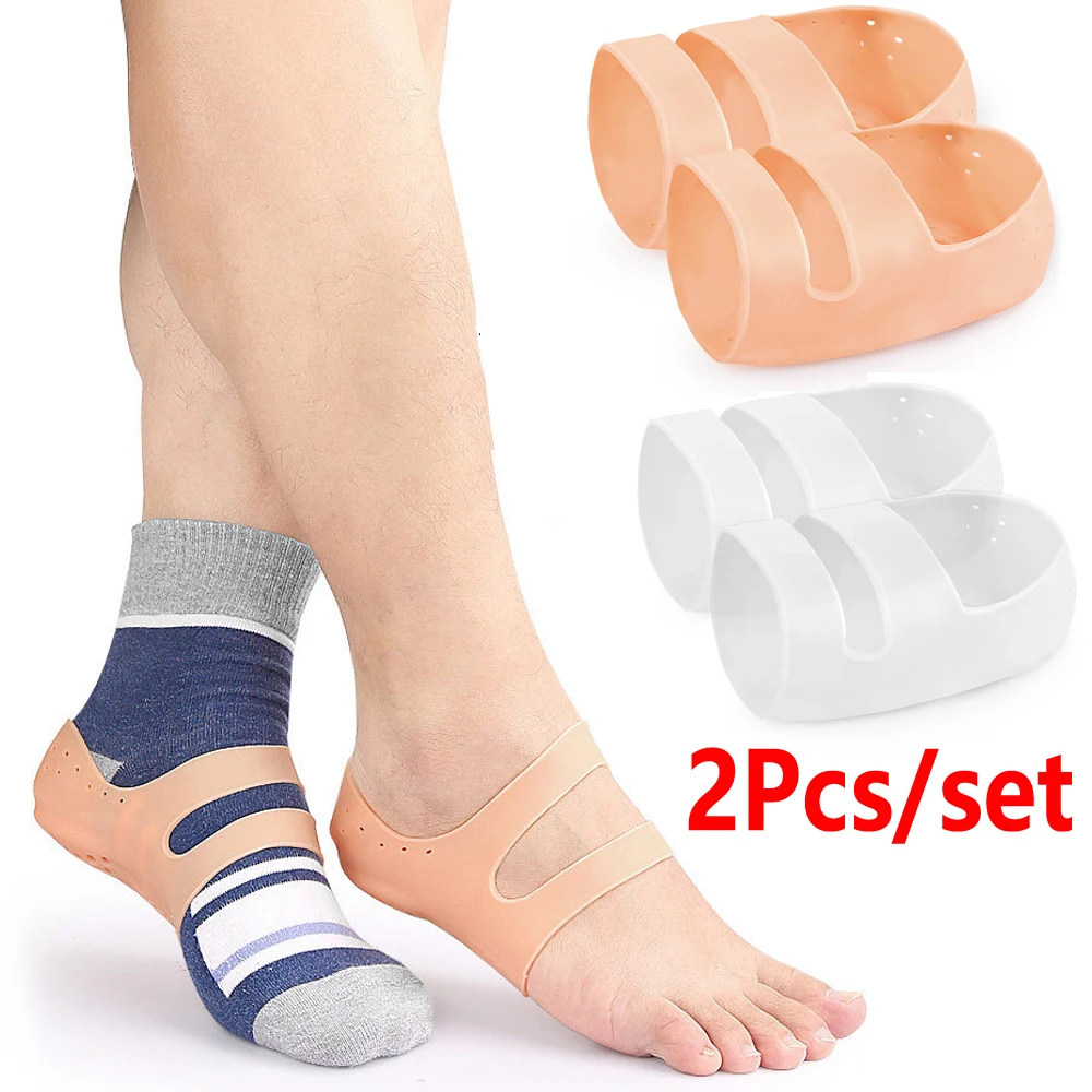 زوج واحد من واقيات الكعب من جل التهاب اللفافة الأخمصية - أكواب الكعب مع دعم قوس للنساء والرجال - حشوات كعب لآلام الكعب والرقم المسطحة
