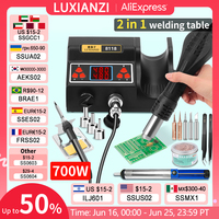 LUXIANZI 700W Solder Station Hot Air Gun with Fast Heating For Phone BGA SMD Welding Repair Tools  Soldering Iron Rework Welding