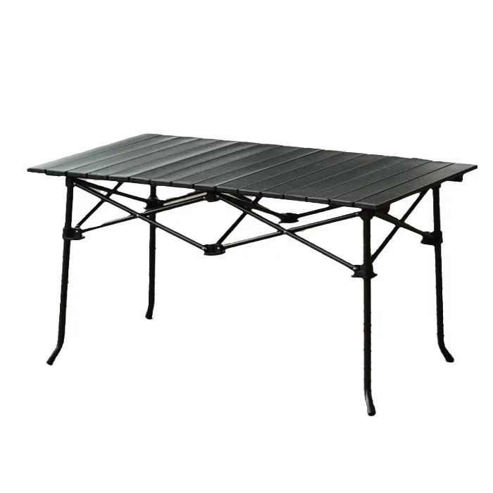 Outdoor Supplies Foldable Egg Roll Table Portable Stall Beach Leisure Camping Dining Table Customized