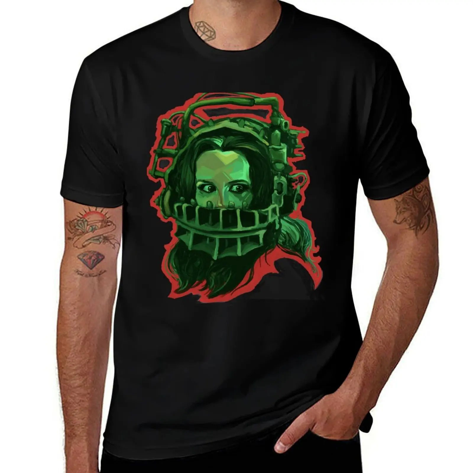 Amanda Young Reverse Bear Trap T-Shirt Gym Wear Breathable Short Sleeve Tee