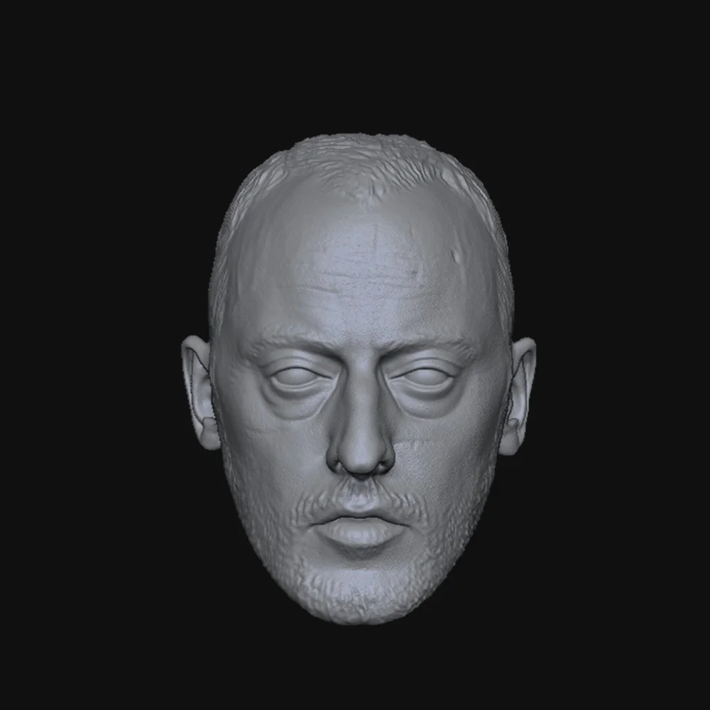 【Unpainted】1/12 Scale Male Soldier Movie Actor Celebrity White Head Carving Accessories For 6'' Action Figure Model Fit MAFEX