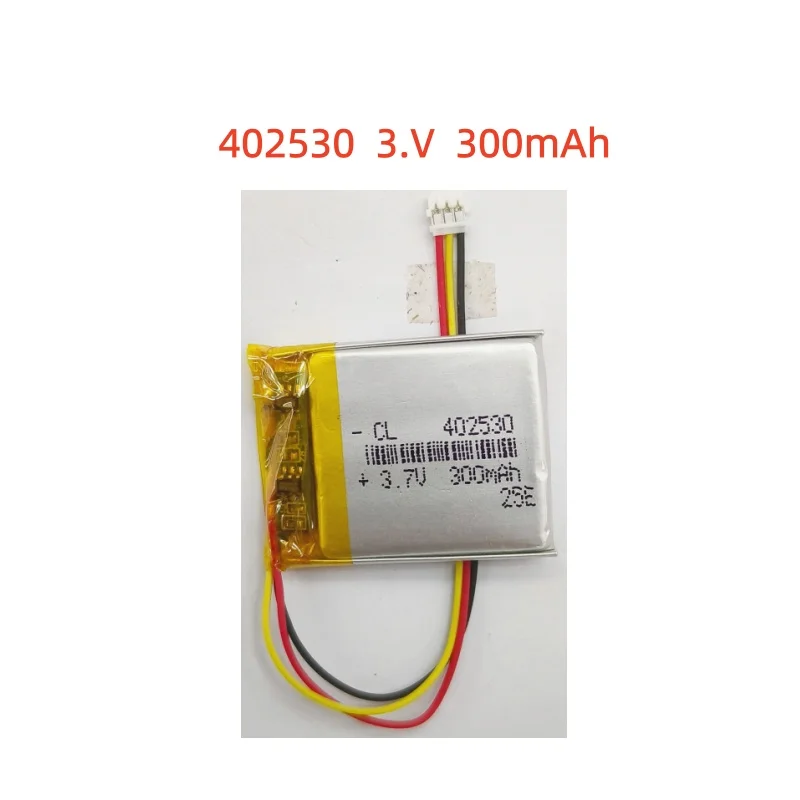 

3Pin 402530 3.7V 300mAh Small Size Lipo Rechargeable Battery Lithium Polymer For MP3 Bluetooth MID headset headphone video pen