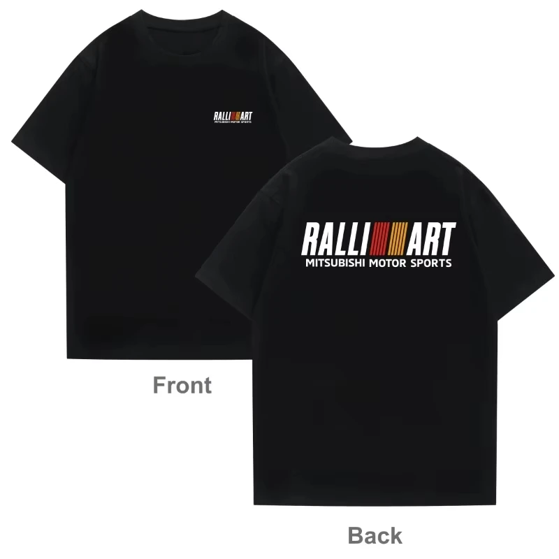 

2026 New Rally Racing RALLIART Print T-shirt Short Sleeve Streetwear Men's and Women's T-shirt Men's Top
