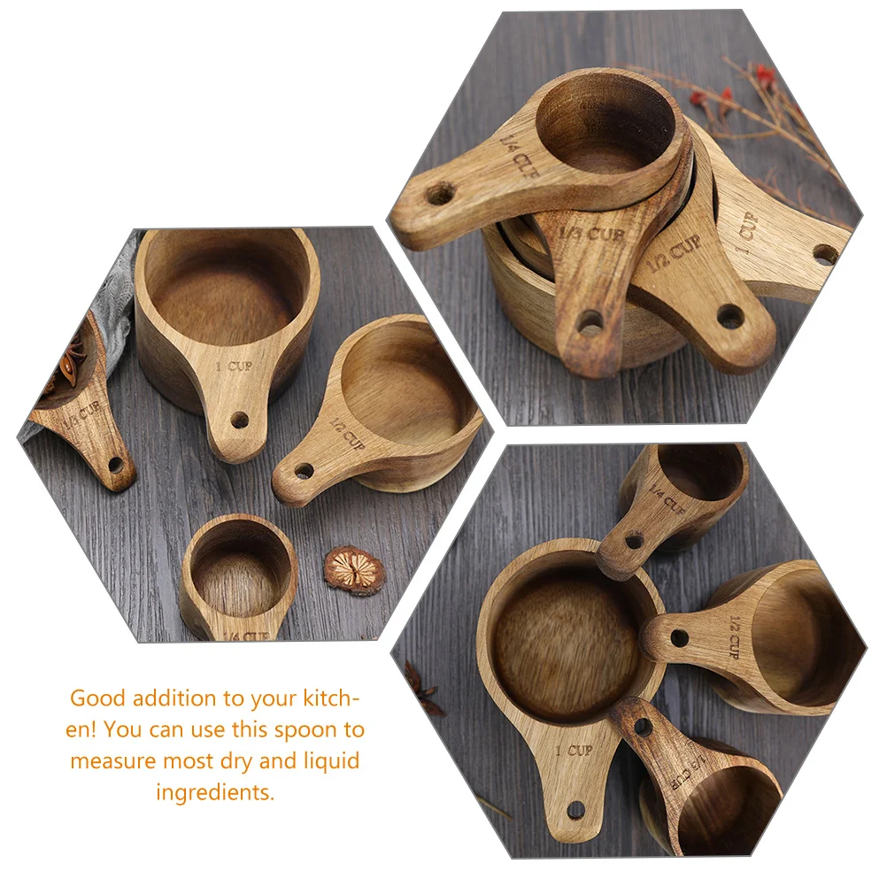 

3pcs Wooden Quality Spoon Set for Grain Ground Measure Coffee Tea Bath Salt Scoop Accessories