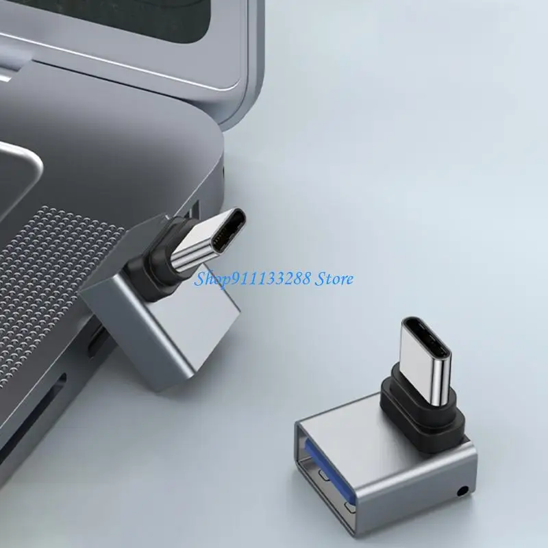 Type C Adapter 90 Degree Right Angle Male to USB Female OTG Connector for Laptop PC USB Chargers Extension Converter
