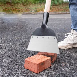 Garden Flat Shovel Head Saw Blade Steel Scraping Cleaning Shovel 26.5CM Wide Planting Farm Weeding Tool