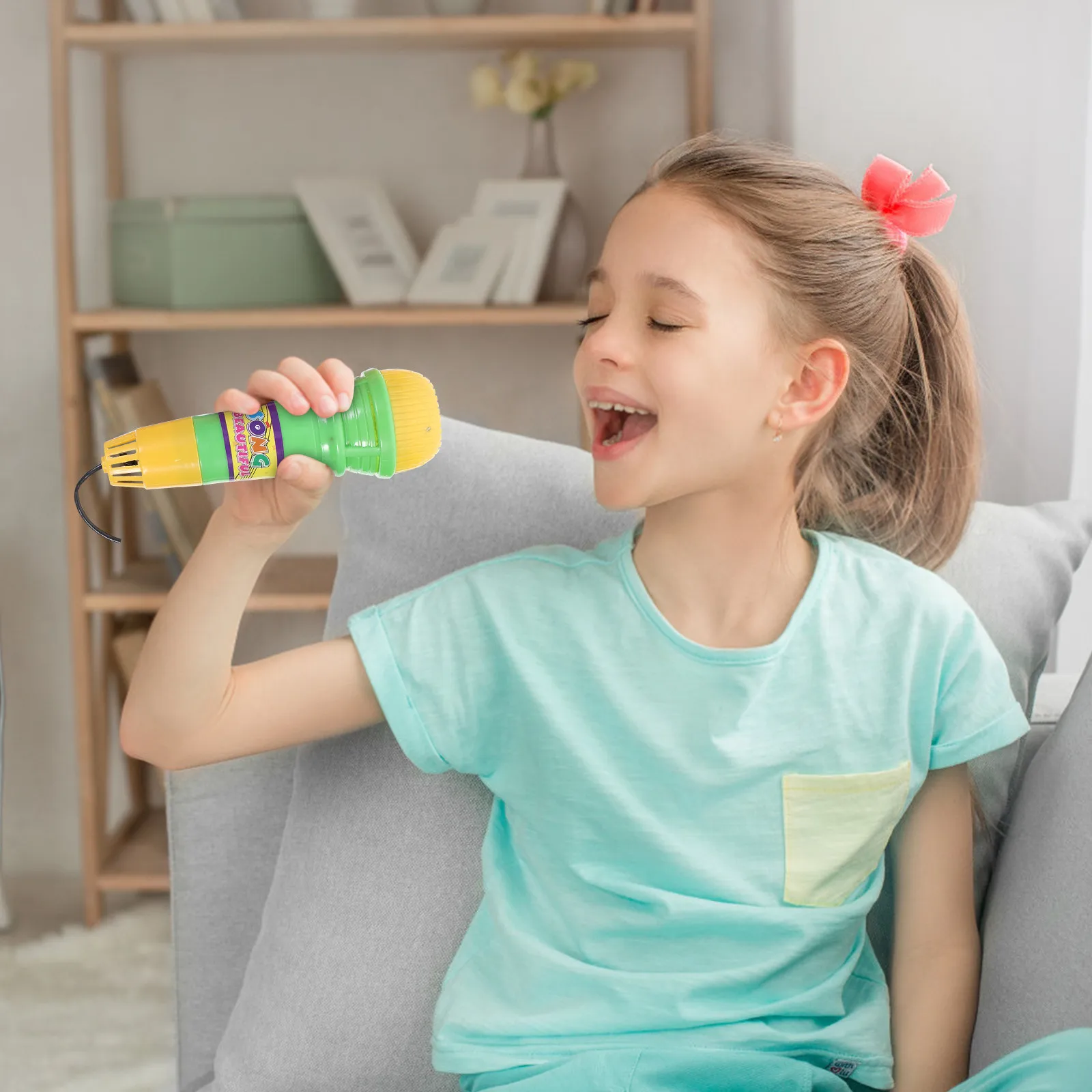 

4 PCS Microphone Fake Toy Echo Microphones for Kids Toddlers Favor Child Children Play