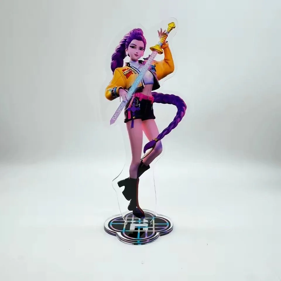 LLavero de acrílico KPOP Demon Hunters Rumi Mira Zoe, platos de pie, adorno para mochila, colgante, decoración de escritorio, regalo de Festival