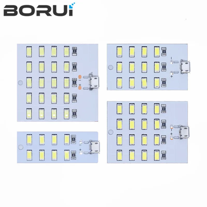 high quality 5730 smd 5V 430mA~470mA White Mirco Usb 5730 LED lighting panel USB mobile light Emergency light night light