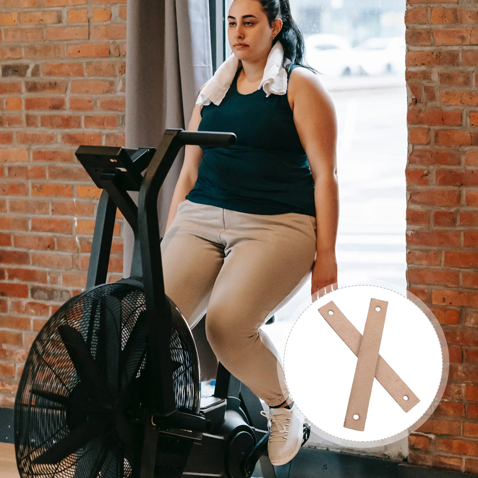 

2Pcs Fitness Bike Brake Pad Resistance Pad Heavy-Duty Long-Lasting Quiet Operation Universal Fit for Exercise Bike Gym Used